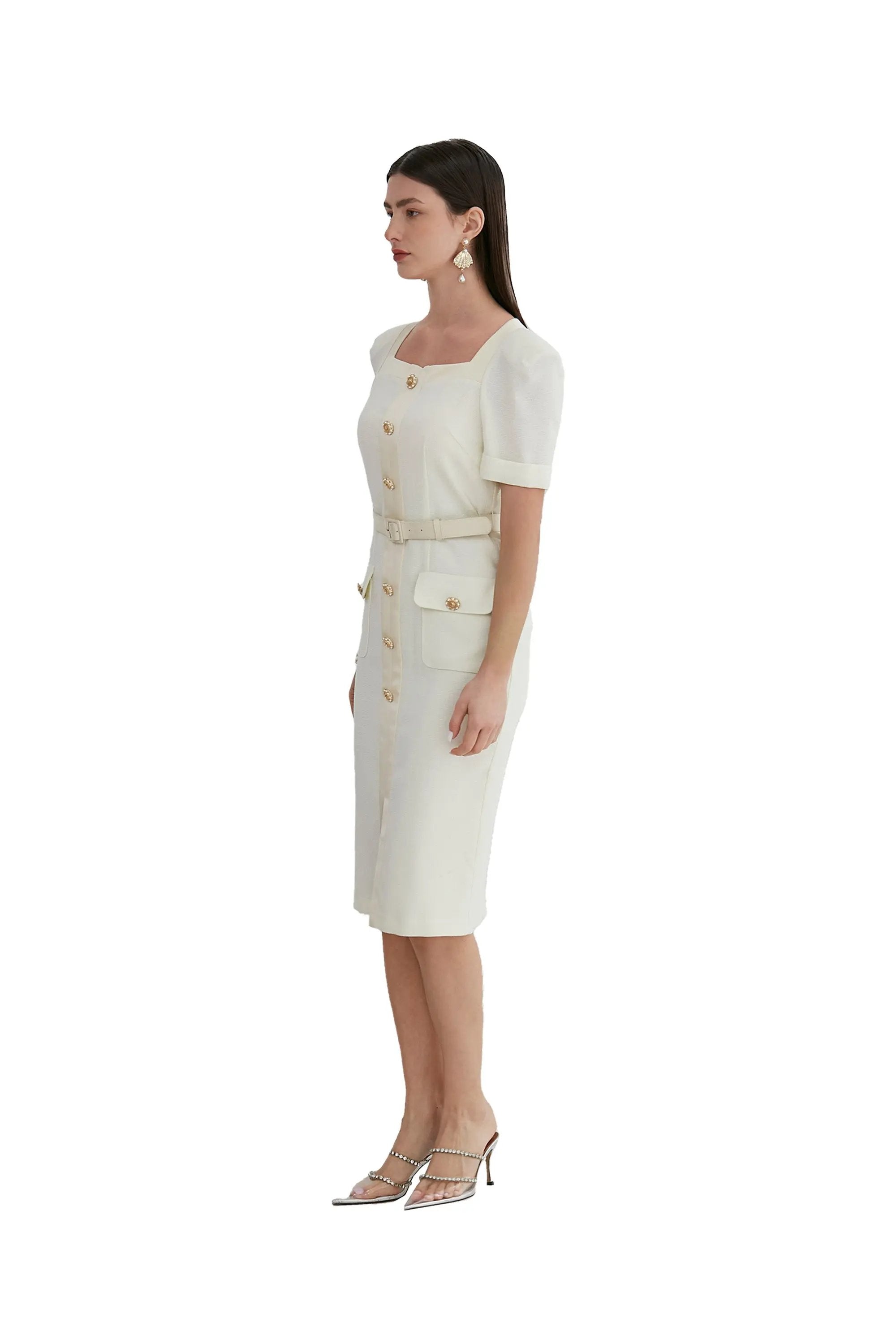 Women’s Summer Noble High  knee-length with a fitted Dress ULA
